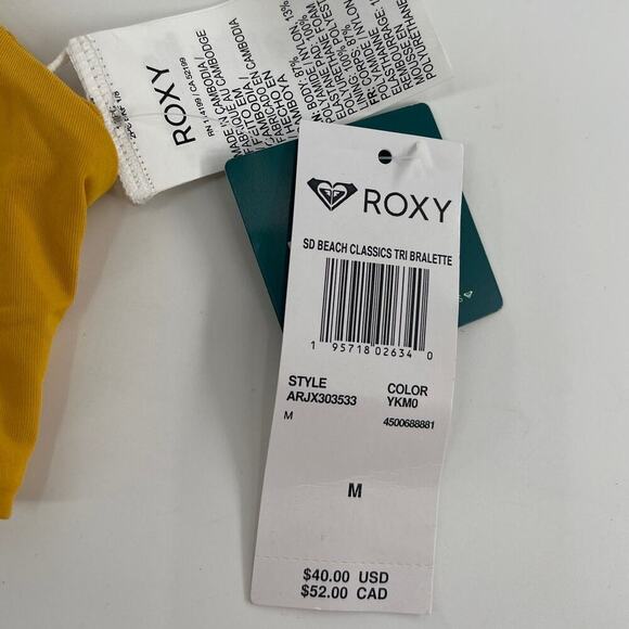 Roxy SD Beach Classics Tri Bralette M - Picture 4 of 6